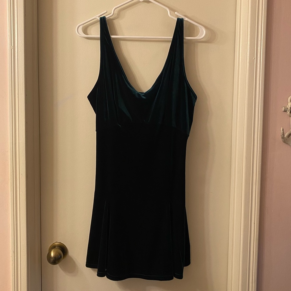 Dark Green Victoria Secret Velvet Dress